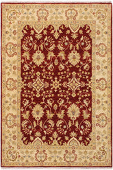 handmade Traditional Kafkaz Red Ivory Hand Knotted RECTANGLE 100% WOOL area rug 4 x 6